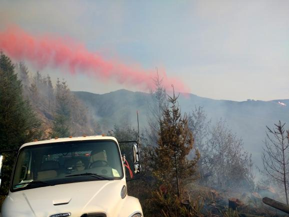 Fall Creek Fire - Lincoln County August 2018