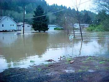Flooding in a Residential Area