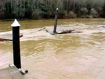 Home Submerged Under Water Due to Flooding