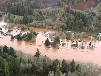 Neighborhood Underwater from Flooding