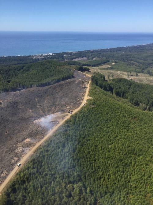 2016 - 2500 Road Fire - Depoe Bay - Forest Hills and Water in the Distant