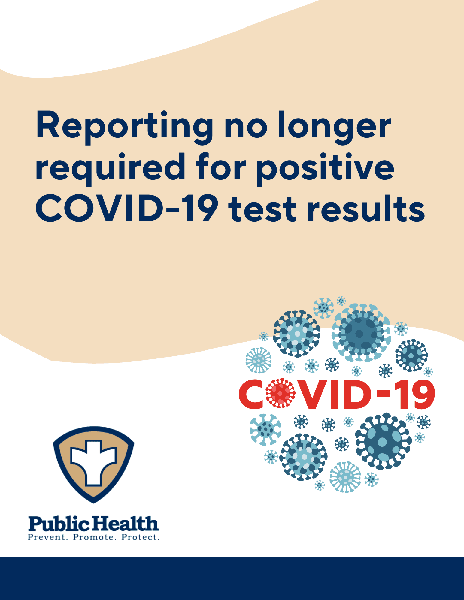 COVID-19 virus symbols graphic and Lincoln County Public Health logo