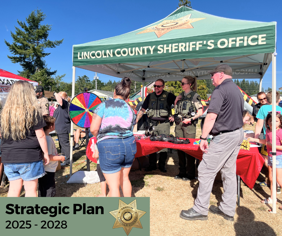 Community members  and Sheriff's Office employees gathered at a community event.