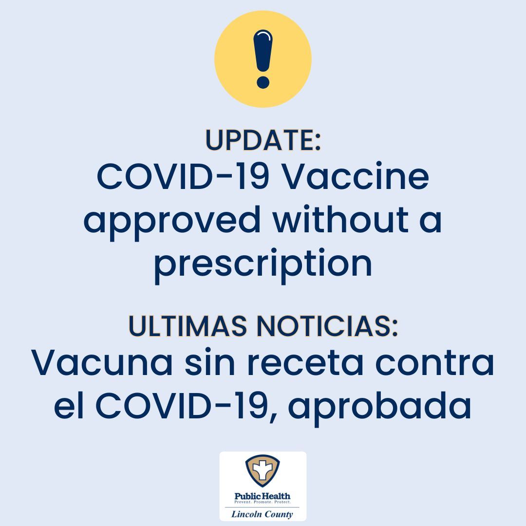 Update: COVID-19 vaccine approved without a prescription