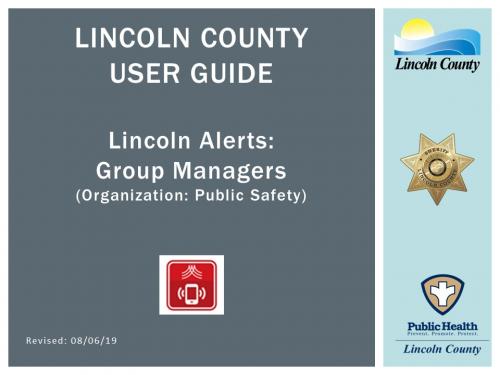 Lincoln Alerts Group Manager User Guide