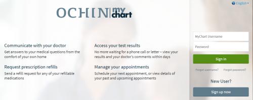 MyChart Patient Portal Screenshot