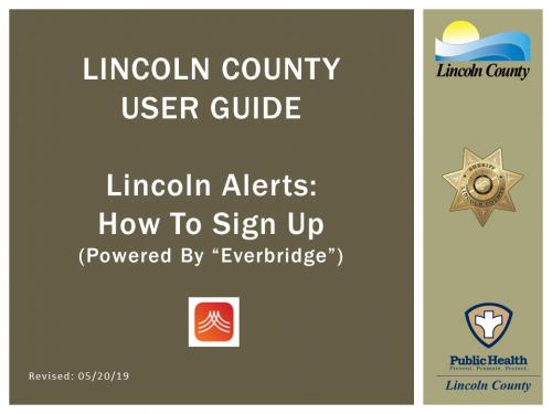 Lincoln Alerts - How to Sign up - Public User Guide Cover