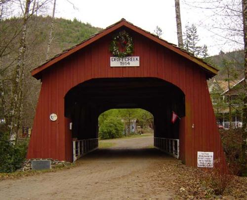 Drift Creek Bridge in its New Location